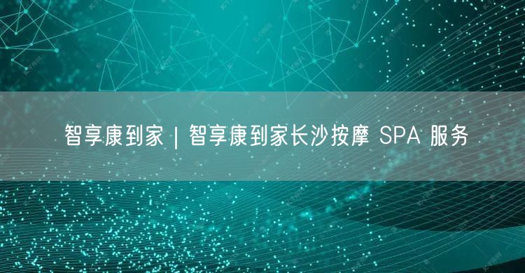智享康到家｜智享康到家长沙按摩 SPA 服务